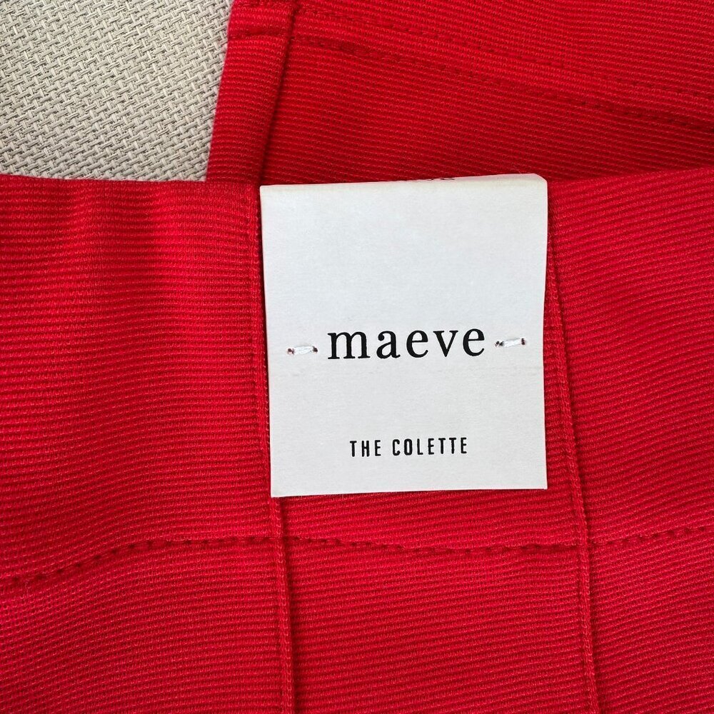 NWT Anthropologie The Colette Knit Crop Wide-Leg Pants Red 29 - Picture 5 of 10